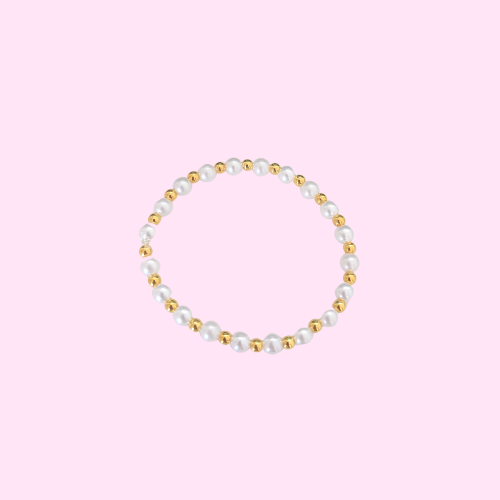 Bracelet gold and pearls