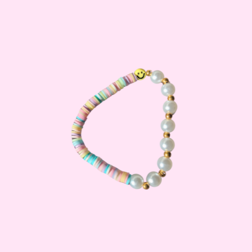 Half gold pearls half colours