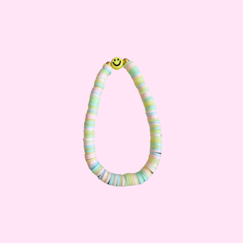 Pastel smiley bracelet